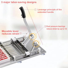 Kebab Maker Press Mould, 10 Holes Stainless Steel Meat Skewer Machine, BBQ Tool, for Skewer Length: Under 35 Cm, Home BBQ Parties Barbecue Helper