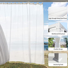 MeetLeisure 12' x 16' Outdoor Louvered Pergola with Adjustable Roof White Frame