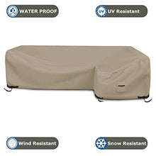 Covers & All Couch Cover, 12 Oz Polyester, Waterproof L Shape Sofa Cover, Tear & UV Proof Furniture Protector Cover with Handles & Air Pockets (Right Side Sofa, 90" x 120" x 33" x 35", Beige)