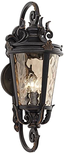 Casa Marseille 31" Large Veranda Bronze Vintage Outdoor Wall Light Fixture