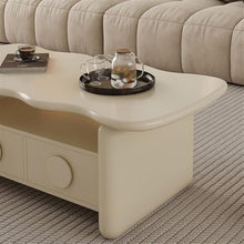 DINBOZ26X Living Room Table Modern Minimalist Coffee Table with Storage for Living Room, Small Space Luxury, Creative Design, Home Tea Table Outdoor Side Table(White)