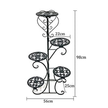 OJKJGYTF 5 Tiers Wrought Iron Plant Stand Flower Shelf Rack Balcony Simple Indoor