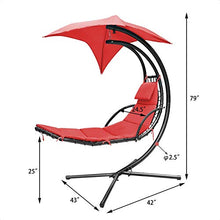 Bleckley Patio Hanging Chaise Lounger with Stand, Overall: 79'' H x 43'' W x 73.5'' D, Weight Capacity: 265 lb.