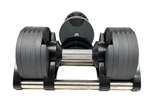 Bolt Fitness Supply NUOBELL Adjustable Dumbbell Pair Black Silver | 5-50LB, Multiple Weight Levels, One-Hand | Strength Training Equipment