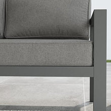 Homestyles Grayton Outdoor Aluminum Loveseat Grey