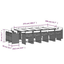 AMBERARD Patio Dining Set Set of 14 Gray Furniture Set