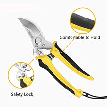 MVNOIRE Garden Scissors Hand Tools Cutter Pruner Shears For Yard Seedlings Orchard Pruning Branches Flowers