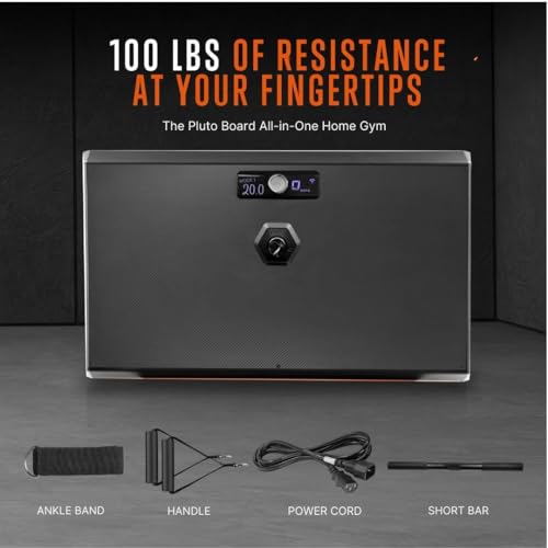 SQUATZ Pluto Home Smart Gym - 100lbs Resistance - All-in-One Digital Machine Black