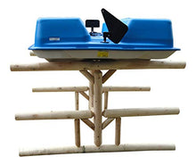 Log Kayak Rack 1 Paddle Boat Plus 2 Canoes Plus 2 Kayak or SUP Rack Natural