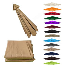MXJCKSOQ UV Protection Canopy Replacement for 2- Sun Umbrella - Outdoor Parasol Top Cover Grass Green Perfect for Sun Shade & Weather Resi /6 arms,Khaki-6.5ft (200cm)/6 arms