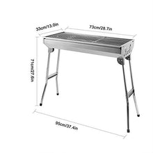 QTBH Grill for Outdoor Portable Foldable Stainless Steel Barbecue Grill Outdoor Charcoal Grill Barbecue for Outdoor Camping Cooking， 28.7"×13.2"×27.6" Barbecue Grill