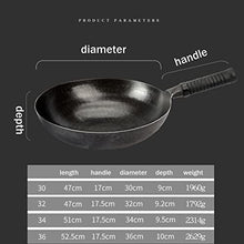 Chinese Hand Hammered Iron Woks, Non-Stick Pot Round Bottom Woks & Set with Wooden Lid & Cookwares for Both Indoor Outdoor Cooking,34cm,36cm
