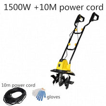 JOMRTS Wired Electric Lawn Mower Small Lawn Mower Handheld Portable Multifunctional Lawn Mower Mowing Artifact Soil Scarifier Yellow