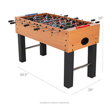 American Legend Charger 52” Foosball Table with Abacus Scoring and Ball Return Brown