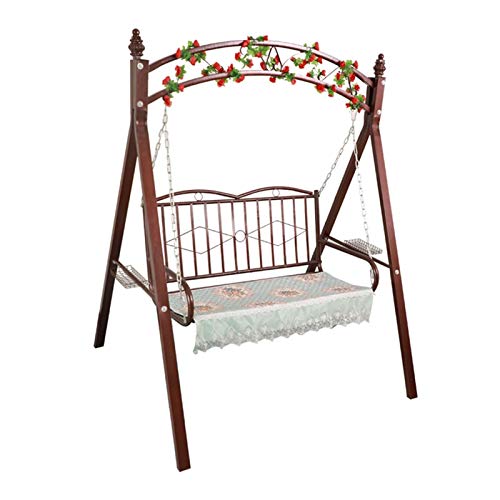 KYTGFH Patio Swing Chair with Stand - for Garden Backyard Outdoor Patio Swing Chair,Porch Glider Swing Chair Lazy Daze Hammocks Swing Bench Perfect Set for Porch and Poolside