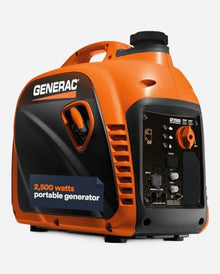 Generac 2,500 Watt Gas Powered Portable Inverter Generator, Outdoor Use