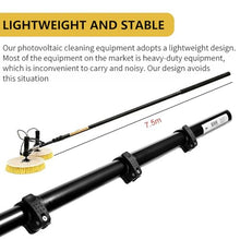 2 in 1 Photovoltaic Panel Cleaning Machine with Battery Pack, 65cm Double Rotating Brush Head, Alloy Telescopic Pole, 29 m Water Pipe, 9 m Power Cord, Solar Panel Cleaning Tools,550cm