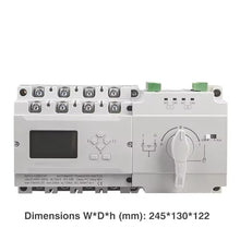C/D Type 63A 100A 125A ATS Generator Dual Power Automatic Transfer Switch with Control Panel Circuit Breaker(125A C Type)