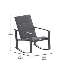 Flash Furniture Rocking Chair Bistro Set, Black, 3-Piece Set