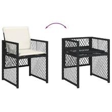 LKJephalotrope 15 Piece Garden Dining Set, Large Outdoor Patio Furniture Set with Black PE Rattan, Tempered Glass Table and Foldable Chairs for Backyard, Balcony and Terrace, Seats 14