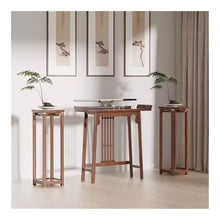 WOAITIANTIAN Vase Stand Indoor Bonsai Table New Chinese Style Wooden Plant Stand Floor Standing Ornamental Shelf(Large)