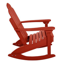 highwood Classic Westport 2 Adirondack Rocking Chairs with Side Table, Rustic Red