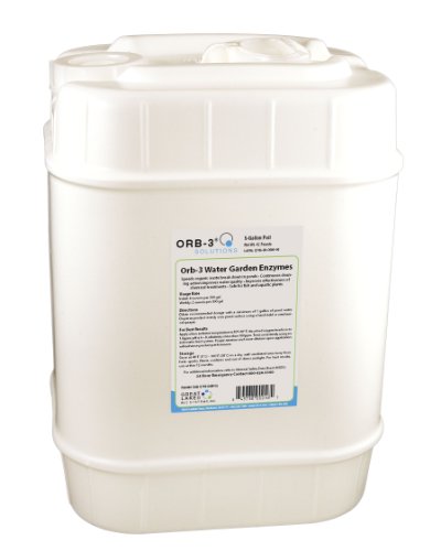 Orb-3 Water Garden Enzymes for Maintenance, 5-Gallon Pail
