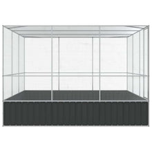 Large Outdoor Bird Aviary, Walk-in Galvanized Steel Flight Cage for Parrots, Finches, and Budgies, Durable Weather-Resistant Garden Bird House Enclosure, 122.4 x 120.9 x 83.5 Inch