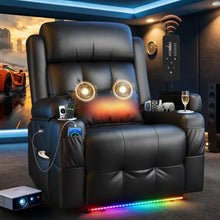 Reclining Loveseat Sofa, RV Loveseat Recliner Wall Hugger Couch, Home Theater Seating, Massage Loveseat with Console, USB & Type-C Ports, Storage Armrests for Living Room, Camper, Game Room, Man Cave