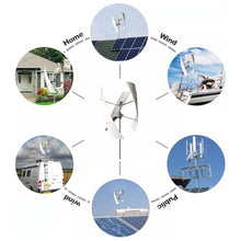 XRFCY Wind Turbine Generator Kit 6000W,12V 24V 48V 220V Portable Vertical Helix Wind Power Turbine Generator Kit,3 Blade Wind Generator Kit with Charge Controller for Marine RV Home(220V)