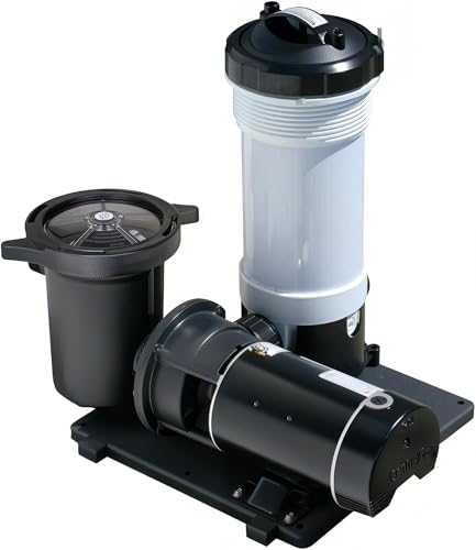 Above Ground Pool Cartridge Filter w/ 1HP E-Series Pump for Waterway