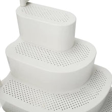 Blue Torrent White Wedding Cake Above Ground Pool Step with Liner Pad