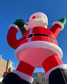 OZIS Giant 26Ft Inflatable Santa Claus with Bag Red