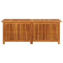 GKHPYURE Solid Acacia Wood Patio Storage Box with Gas Lift Lid, 59.1"x19.7"x22.8" Outdoor Garden Bench and Side Table, Waterproof Zippered Bag for Cushions and Tools