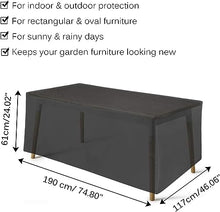 Outdoor Furniture Patio Furniture Sets Size 220x140x75cm Weather Protection Covers for Outdoor Table, Universal Fit, Heavy Duty 600D Patio Chair Covers Outdoor Furniture