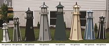 Backyard Crafts Amish-Made Lighthouse in White with Navy Trim, 39" Tall