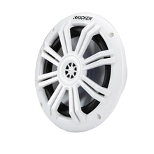 KICKER Marine Gauge-Style Source & 6.5" White LED Speakers Bundle