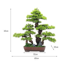 YXIANG56Q Fake Plants Office Study Chinese Decorative Ornaments Simulation Bonsai Fake Green Plants Potted Hotel High-Grade Furnishings Bonsai Tree