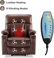 UOPYNE Dual Motor Power Lift Recliner with Heat & Massage for Seniors