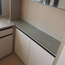 Hoiweqr Rectangle/Square Glass Table Top - Tempered - 8mm Thick - Flat Polished Glass, Tempered Glass Table Top Replacement Thickened Table Surface, Long Lasting Clear Glass(100x100cm)