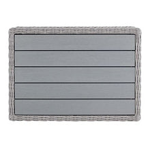Modway EEI-3982-LGR Conway Outdoor Patio Wicker Rattan Coffee Table, Light Gray, 15" x 45" x 31"