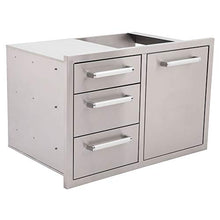 WHISTLER 32-Inch Stainless Steel Drawer Combo Triple Drawer & Propane Tank Tray, Comes with 2 * 17.5L bin