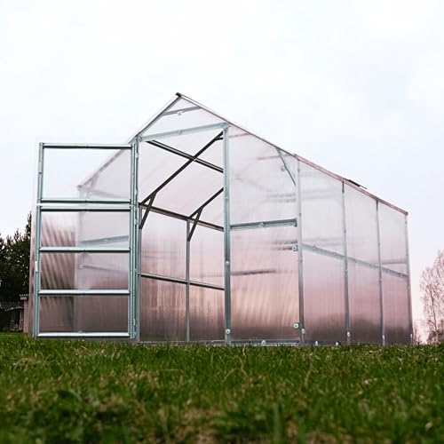 Baumera Small Greenhouse for Outdoors - Walk in Greenhouse Kit - Greenhouse 7.7x19.7 - Durable Backyard Greenhouse, Easy Assembly & Heavy Snow Load Greenhouse Polycarbonate - Invest in Dream Garden