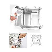 EGBHNJKL Stainless Steel Camping Folding Portable Barbecue Grill Charcoal Wood Fire Bonfire Stove