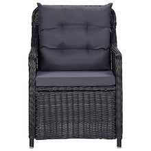 WHOPBXGAD 11 Piece Patio Dining Set Outdoor Furniture with Table 8 Chairs 2 Sun Loungers, All Weather PE Rattan Wicker Backyard Poolside Garden Set in Black