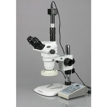 AmScope Digital Trinocular Stereo Zoom Microscope with 3MP Camera, 6.7X-112X Magnification, LED Ring Light