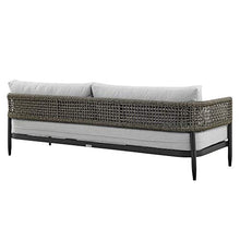 Armen Living Felicia Modern Outdoor Patio Conversation Set 4 Piece Black