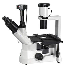 AmScope Digital Inverted Trinocular Microscope 40x-1000x White