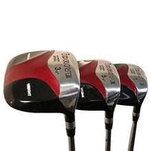iDrive Men's Red Square Anti-Slice Draw Golf Fairway Wood Set Black