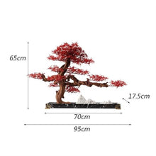 YXIANG56Q Fake Plants Zen Simulation Red Maple Leaf Ornaments Entrance Study Office Coffee Table Bonsai Ornaments Upscale Decorations Bonsai Tree, yuqing2022